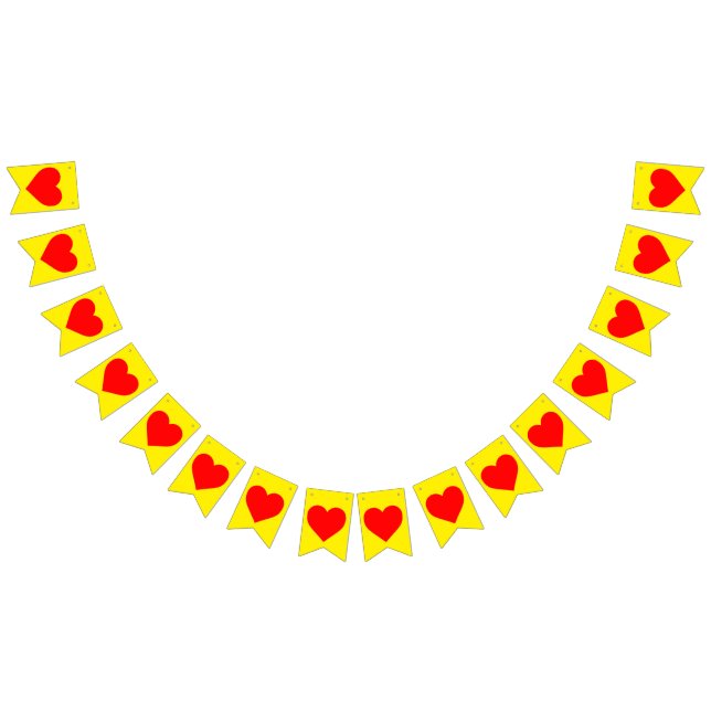 Red Heart Heat Yellow Bunting (All)