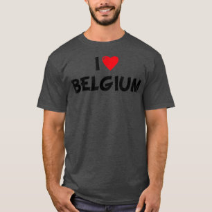 Red Heart Holiday Belgium I Love Belgium  T-Shirt