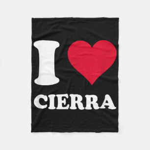 Red Heart I Love Cierra  Fleece Blanket