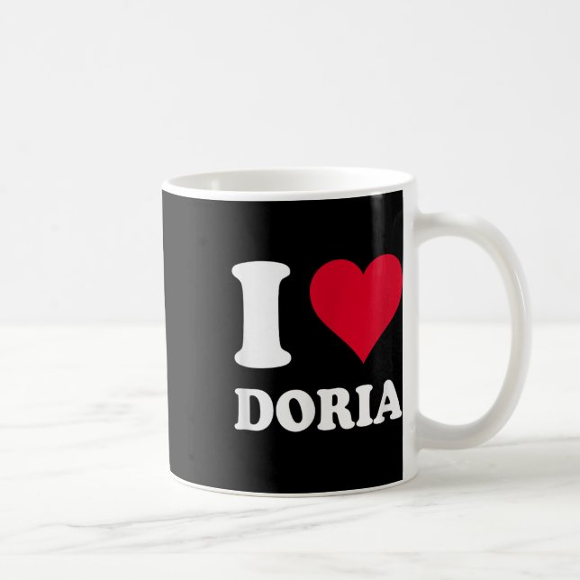 Red Heart I Love Doria  Coffee Mug (Right)