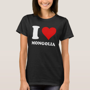 Red Heart I Love Mongolia T-Shirt