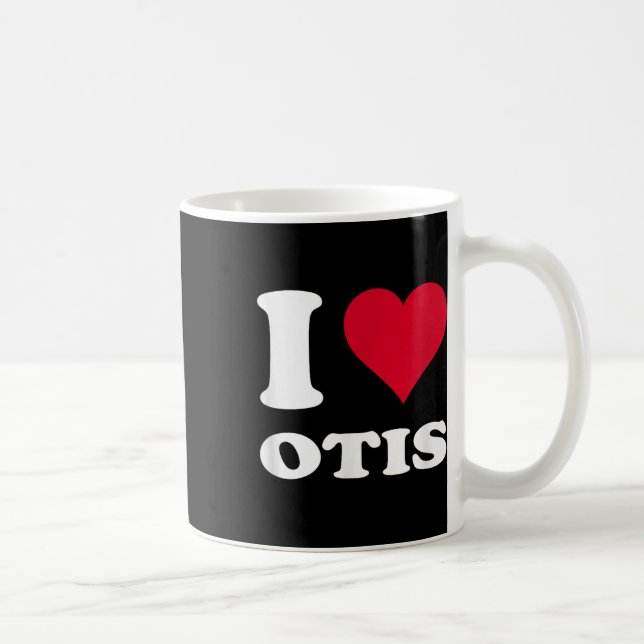 Red Heart I Love Otis  Coffee Mug (Right)