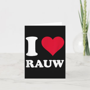 Red Heart I Love Rauw Card