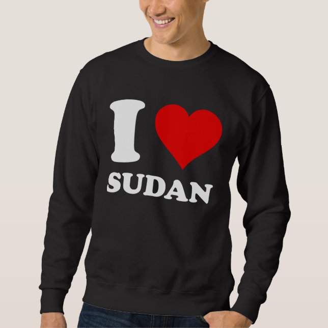 Red Heart I Love Sudan Sweatshirt (Front)