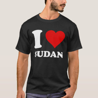 Red Heart I Love Sudan T-Shirt