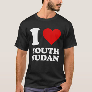 Red Heart I Love Südudan T-Shirt
