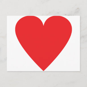 red heart icon postcard
