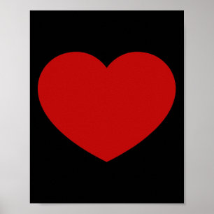 Red Heart Is The Symbol Of Love For Valentines Day Poster