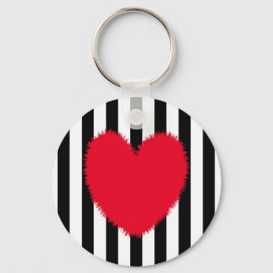 Red heart key ring