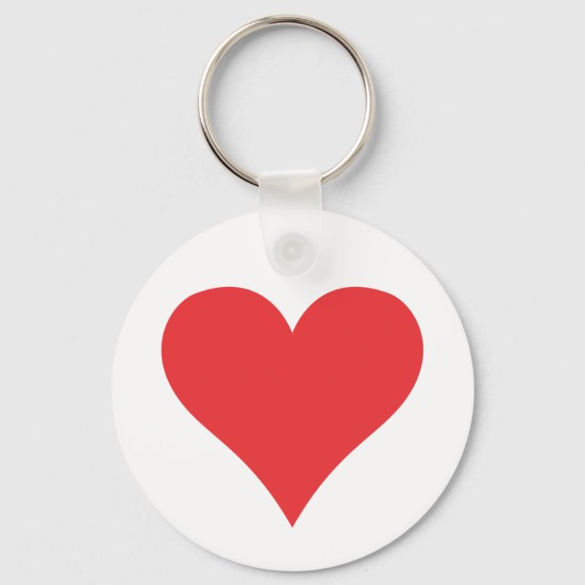 Red heart key ring (Front)