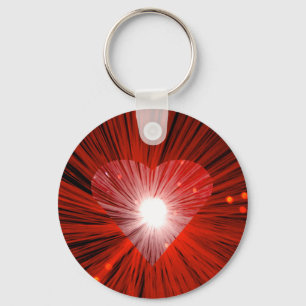 Red Heart keychain round