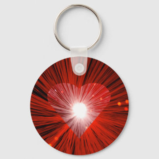Red Heart keychain round