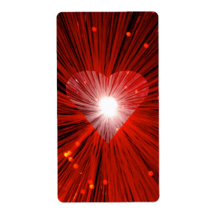 Red Heart label