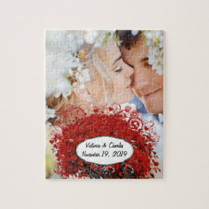 Red Heart Leaf Tree Jigsaw Puzzle