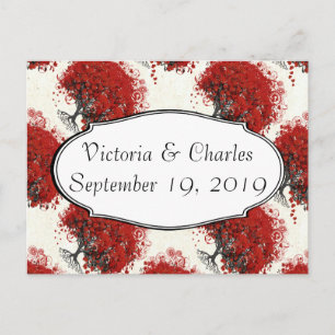 Red Heart Leaf Tree Postcard