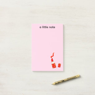 Red Heart Lipstick Pop Art Design Post-it Notes