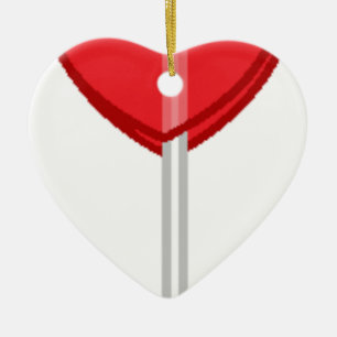 red heart lollipop ceramic tree decoration
