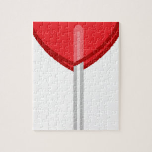 red heart lollipop jigsaw puzzle