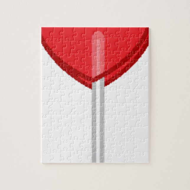 red heart lollipop jigsaw puzzle (Vertical)