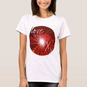 Red Heart 'Love and kisses' ladies' top white
