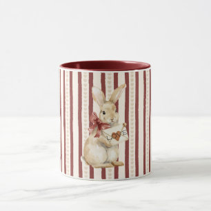 Red Heart Love Bunny Rabbit Mug