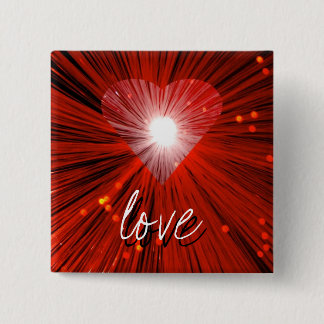 Red Heart 'love' button badge