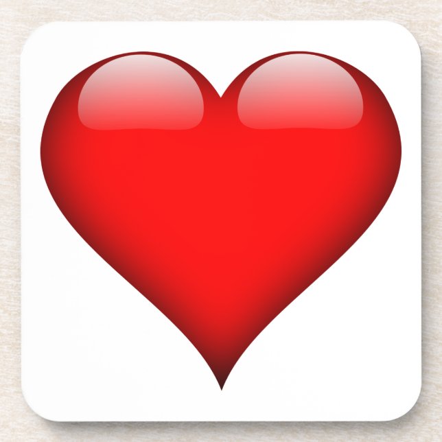 Red Heart Love Coaster (Front)