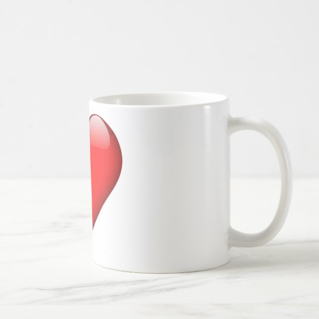 Red Heart Love Coffee Mug (Right)