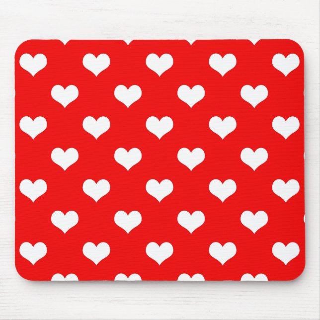 Red Heart Love Design  Mouse Pad (Front)