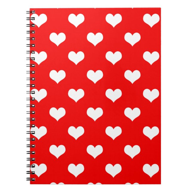 Red Heart Love Design  Notebook (Front)