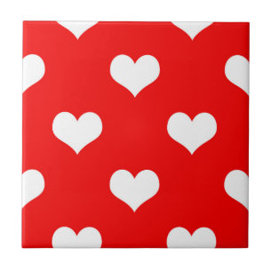Red Heart Love Design  Tile