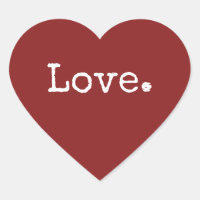 Red Heart Love Envelope Seal Sticker