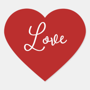 Red Heart ''LOVE'' for Valentine's Sticker