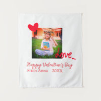 Red heart love happy valentine's day add photo nam