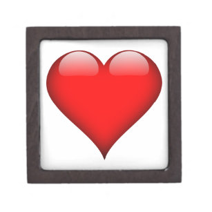 Red Heart Love Jewellery Box