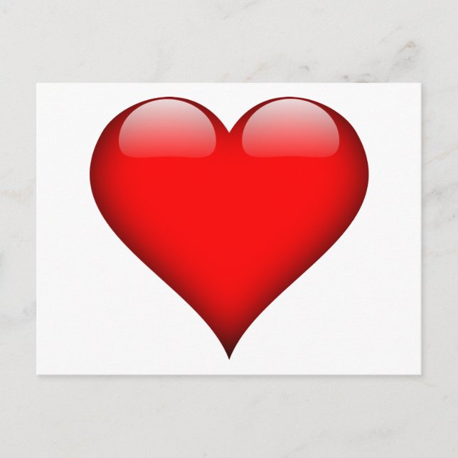 Red Heart Love Postcard (Front)