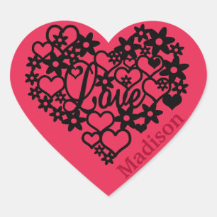Red Heart Love Sticker