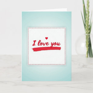 Red Heart Love Story Card