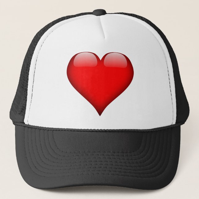 Red Heart Love Trucker Hat (Front)