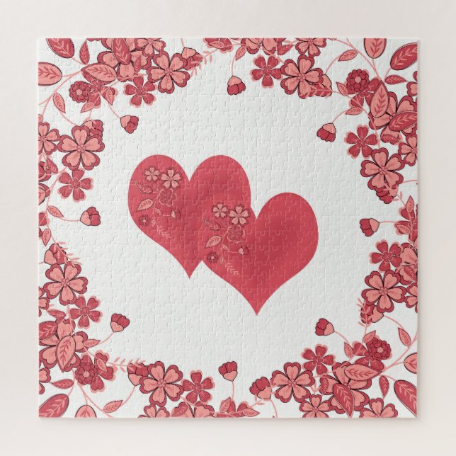red heart love Valentine's day Jigsaw Puzzle (Vertical)