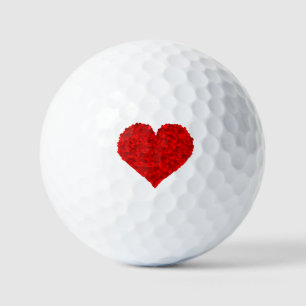 Red Heart Love Valentines for Girlfriend Women Him Golf Balls