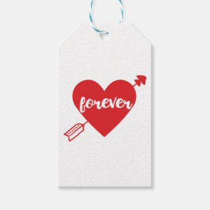Red Heart Love Wedding Bridal Shower Gift Tags