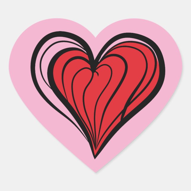 Red Heart - Lover Heart Sticker (Front)