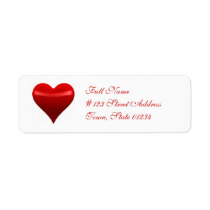 Red Heart Mailing Label