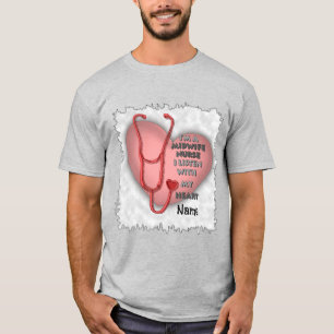 Red Heart Midwife Nurse T-Shirt