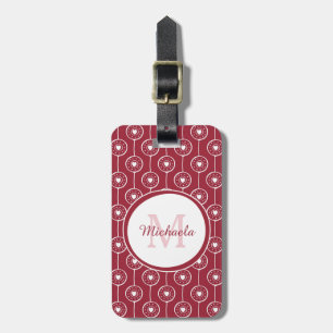 Red Heart Monogram Luggage Tag