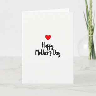 Red Heart Mothers Day Message Card