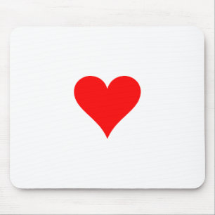 Red heart mouse pad