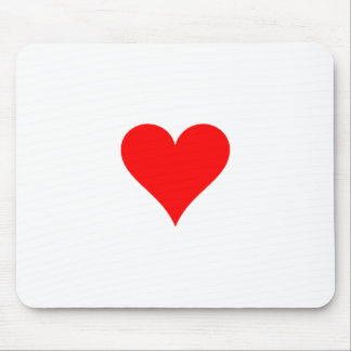Red heart mouse pad