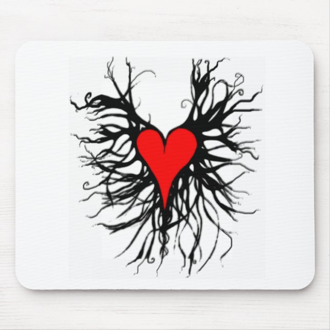 Red heart mouse pad (Front)